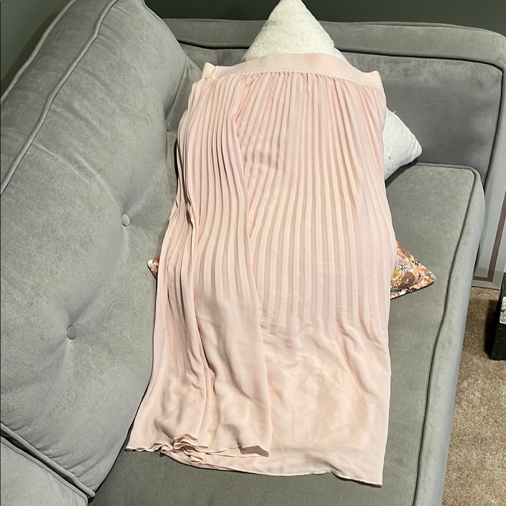 J. Crew Pleated Pink midi Skirt